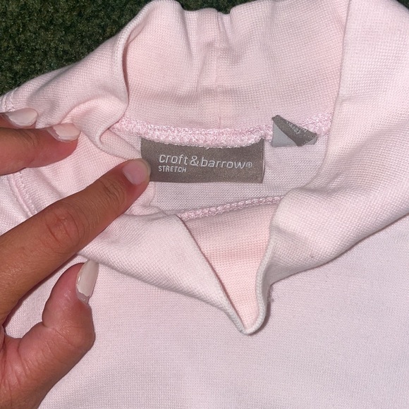 Croft and barrow light pink soft turtle neck - Picture 2 of 2